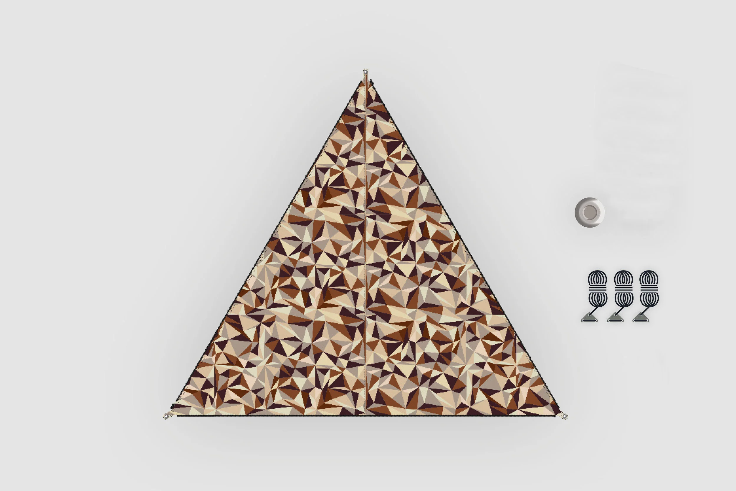 Verbindbares Sonnensegel „TC-Zip-Canvas Single“ Nature Design Earth - Image 4